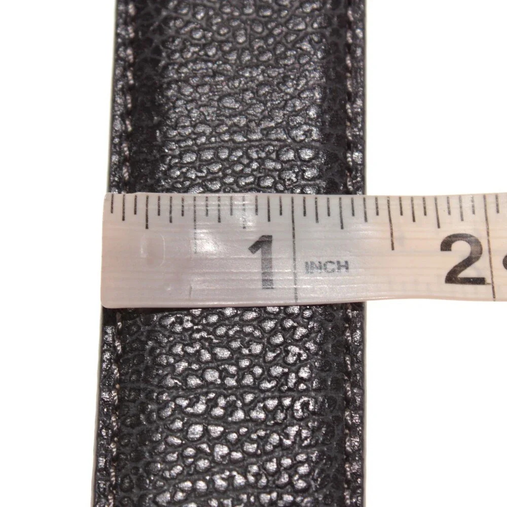 Di Bianco NWT Cut to Size Dress Belt In Solid Gray Pebbled Leather One Size